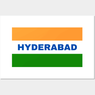 Hyderabad City in Indian Flag Colors Posters and Art